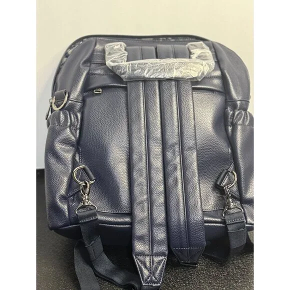 LUG Canter Classic Convertible Tote -NWT BLUE Vegan Leather - Picture 4 of 4